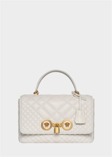 versace white mini quilted icon bag|versace hobo bags.